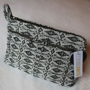 NEW Amuse Society Clutch Black and White Tribal